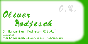 oliver modjesch business card